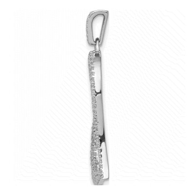 14K White Gold 1/2 ct tw Diamond Heart Pendant – view 3