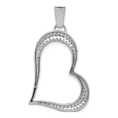 14K White Gold 1/2 ct tw Diamond Heart Pendant – view 4