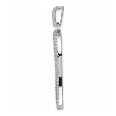 14K White Gold 5/8 ct tw Diamond Heart Pendant – view 3