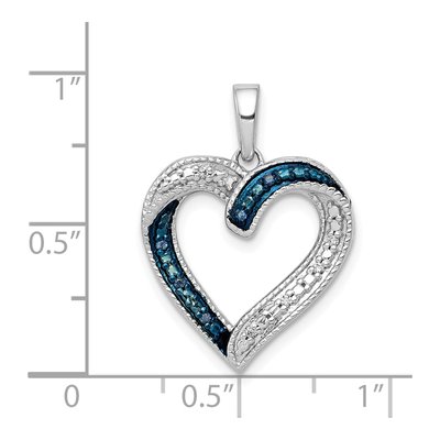 14K White Gold 1/20 ct tw Diamond Heart Pendant – view 4