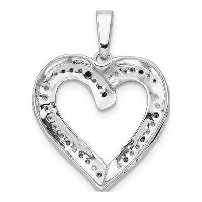 14K White Gold 1/20 ct tw Diamond Heart Pendant – view 5
