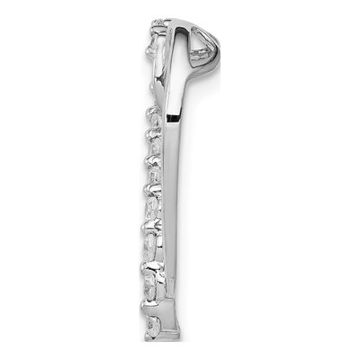 14K White Gold 1/6 ct tw Diamond Heart Slide Pendant – view 3
