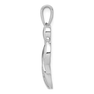 14K White Gold Diamond MOM Heart Pendant – view 2