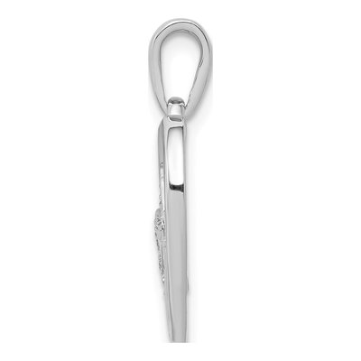 14K White Gold 1/20 ct tw Diamond Entwined Hearts Pendant – view 3