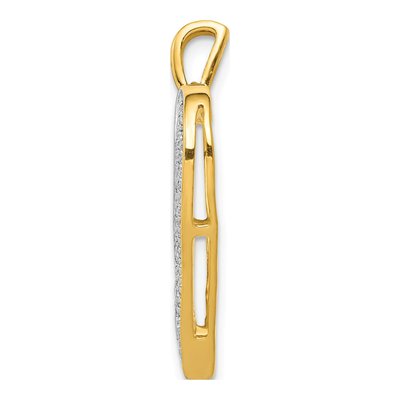 14K Yellow Gold 1/4 ct tw Diamond Heart Pendant – view 3
