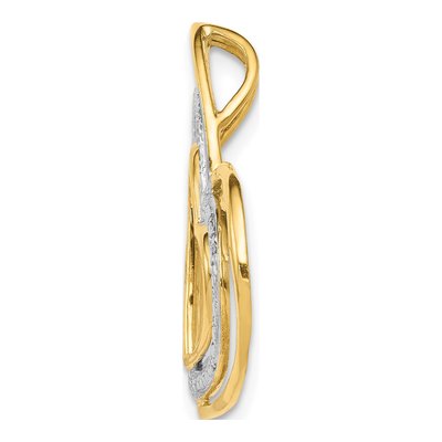 14K Yellow Gold Diamond Triple Heart Slide Pendant – view 3