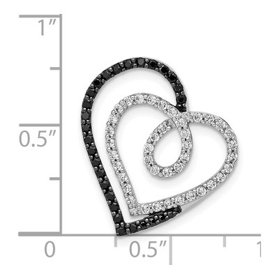 14K White Gold 0.4 ct tw Diamond Heart Slide Pendant – view 4