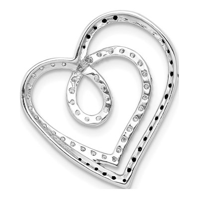 14K White Gold 0.4 ct tw Diamond Heart Slide Pendant – view 5