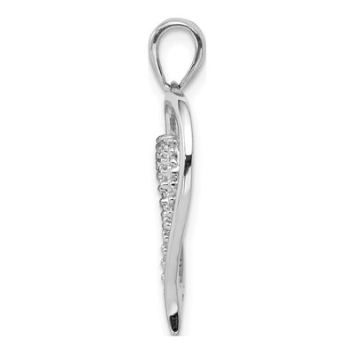 14K White Gold 1/10 ct tw Diamond Heart Pendant – view 3