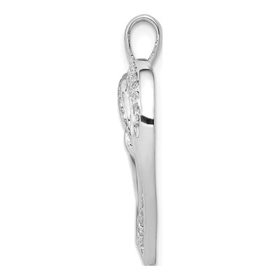 14K White Gold 1/6 ct tw Diamond Entwined Heart Pendant – view 3