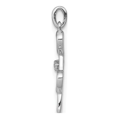 10K White Gold Diamond Four Hearts Pendant – view 2