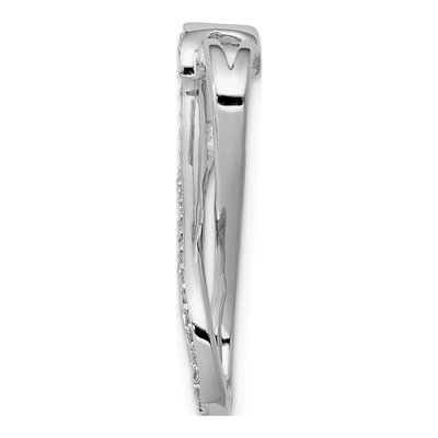 14K White Gold 1/10 ct tw Diamond Heart Infinity Slide Pendant – view 3