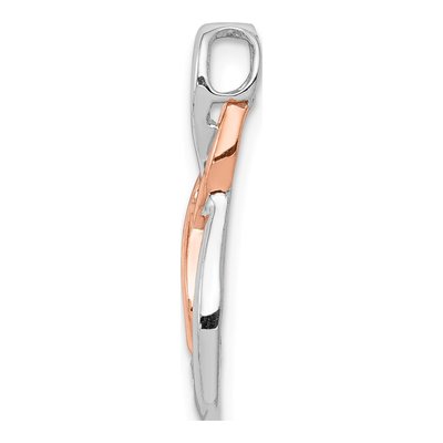 14K Two-Tone Gold 1/15 ct tw Diamond Double Infinity Slide Pendant – view 3