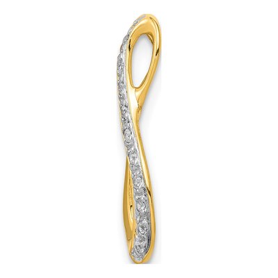 14K Yellow Gold 1/20 ct tw Diamond Infinity Slide Pendant – view 3
