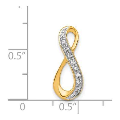 14K Yellow Gold 1/20 ct tw Diamond Infinity Slide Pendant – view 5