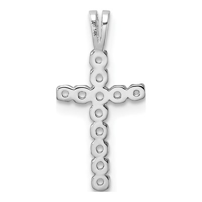 14K White Gold Latin Cross Pendant Mounting – view 4