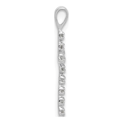 14K White Gold Diamond Latin Cross Pendant – view 2