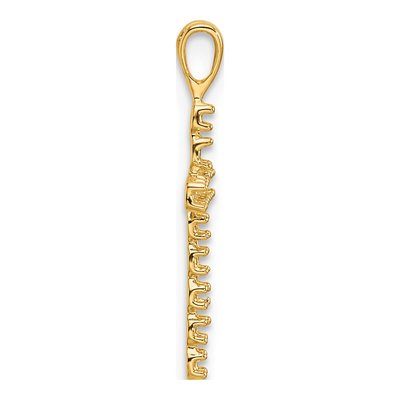 14K Yellow Gold Latin Cross Pendant Mounting – view 3