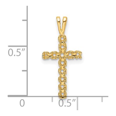 14K Yellow Gold Latin Cross Pendant Mounting – view 5