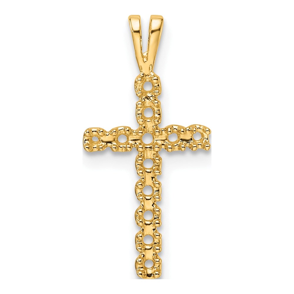14K Yellow Gold Latin Cross Pendant Mounting