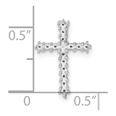 14K White Gold Diamond Cross Pendant Mounting – view 5
