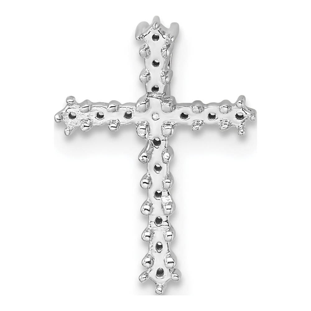 14K White Gold Diamond Cross Pendant Mounting