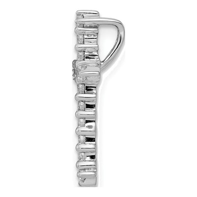 14K White Gold 1/4 ct tw Diamond Cross Slide Pendant – view 2