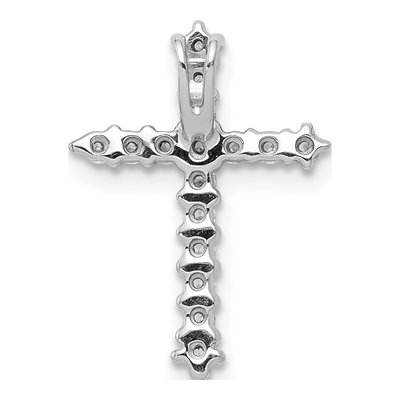 14K White Gold 1/4 ct tw Diamond Cross Slide Pendant – view 3