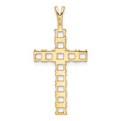 14K Yellow Gold Latin Cross Pendant Mounting – view 4