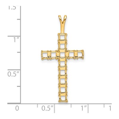 14K Yellow Gold Latin Cross Pendant Mounting – view 5