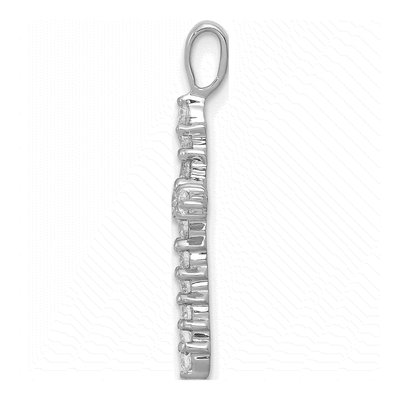 14K White Gold 1/2 ct tw Lab-Grown Diamond Cross Pendant – view 3