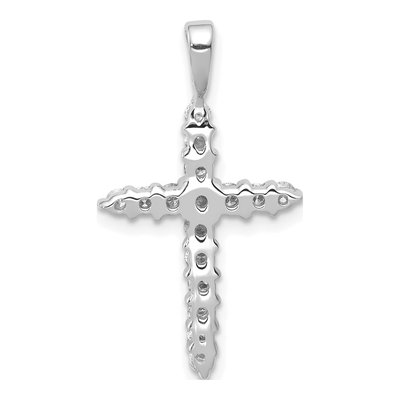 14K White Gold 1/2 ct tw Lab-Grown Diamond Cross Pendant – view 4