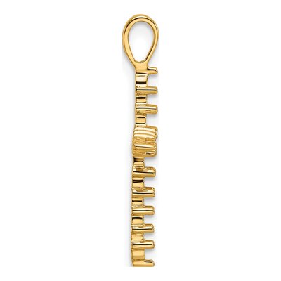 14K Yellow Gold Diamond Cross Pendant Mounting – view 3