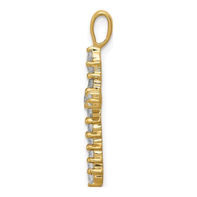 14K Yellow Gold 1/2 ct tw Diamond Cross Pendant – view 3