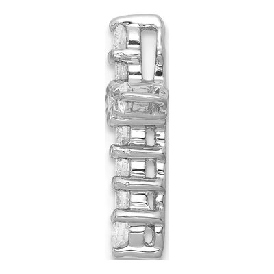 10K White Gold 1/3 ct tw Diamond Cross Slide Pendant – view 4