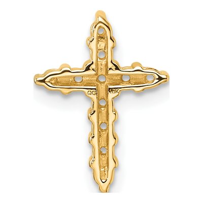 10K Yellow Gold Diamond Cross Pendant Mounting – view 4