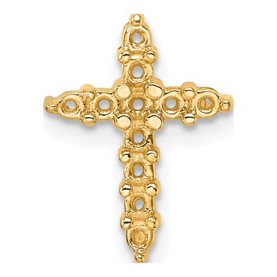10K Yellow Gold Diamond Cross Pendant Mounting