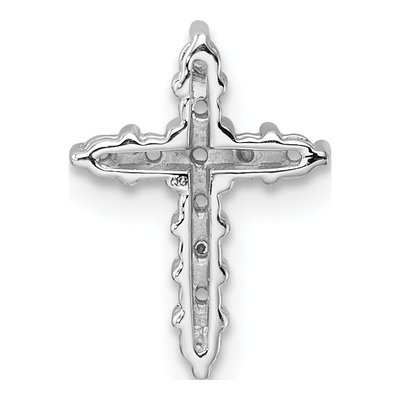14K White Gold Diamond Cross Slide Pendant Mounting – view 4