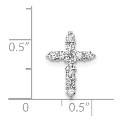 14K White Gold 1/3 ct tw Diamond Cross Slide Pendant – view 3