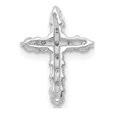 14K White Gold 1/3 ct tw Diamond Cross Slide Pendant – view 4