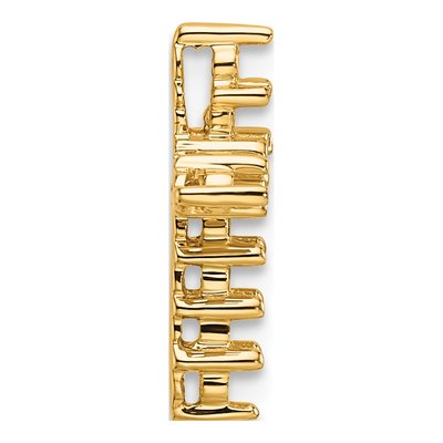 14K Yellow Gold Diamond Cross Slide Pendant Mounting – view 3