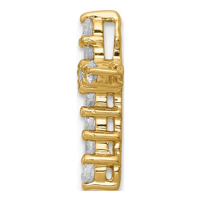 14K Yellow Gold 1/3 ct tw Diamond Cross Slide Pendant – view 2