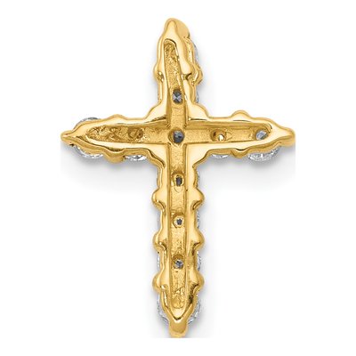 14K Yellow Gold 1/3 ct tw Diamond Cross Slide Pendant – view 3