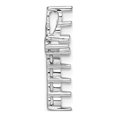 14K White Gold Cross Slide Pendant Mounting – view 3
