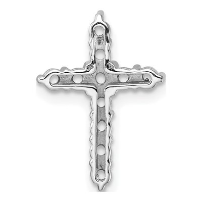 14K White Gold Cross Slide Pendant Mounting – view 4