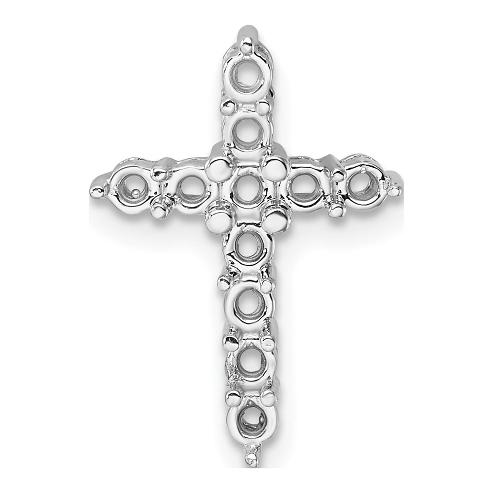 14K White Gold Cross Slide Pendant Mounting