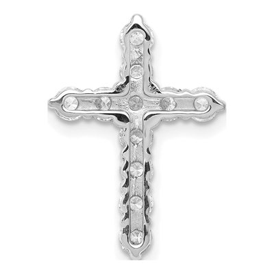 14K White Gold 3/4 ct tw Diamond Cross Slide Pendant – view 4