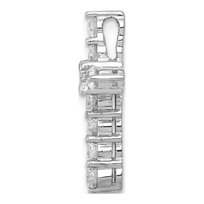 14K White Gold 3/4 ct tw Lab-Grown Diamond Cross Slide Pendant – view 2