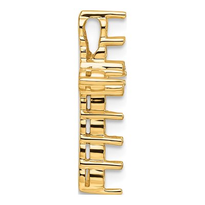 14K Yellow Gold Cross Slide Only Pendant Mounting – view 3