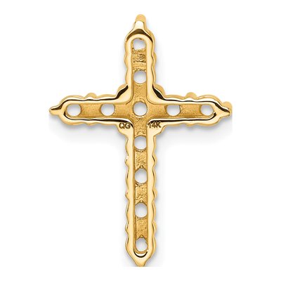 14K Yellow Gold Cross Slide Only Pendant Mounting – view 4